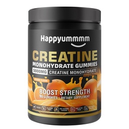 Creatine Monohydrate Gummies, NSF Certified, 5g Dose for Men & Women to Support Muscle, Strength, Recovery, Cognitive Health & Memory, Orange Flavor, 90 Gummies