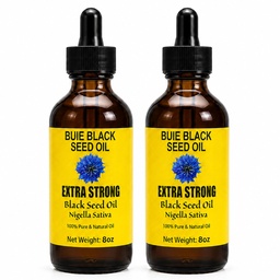 BUIE Black Seed Oil Cold Pressed, 4.5-6% Thymoquinone, 2 x 8 Fl Oz | Pure Nigella Sativa with Omega 3 6 9; skin, hair & digestion support; twin value pack for daily wellness