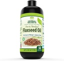 Herbal Secrets Organic Flaxseed Oil Supplement | 16 Fl. Oz. (473 ml) | Non-GMO| Made in USA