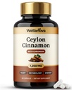 Ceylon Cinnamon Capsules Supplement with Chromium - 1,200 mg True Cinnamomum Verum, Chromium Picolinate 200 mcg - Heart, Metabolism & Energy Support - 60 Vegan Capsules