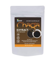 Sayan Chaga Extrait de champignons en poudre (4oz) – Congélateur séché en Sibérie sauvage récolté - Thé antioxydant biologique pour l'immuno-digestion - Focus, énergie, clarté, bien-être - Pas d'additifs