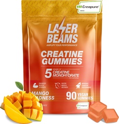Creatine Monohydrate Gummies 5000mg, Mango Flavor, 90 Count | Workout Performance & Recovery Support, Vegan Formula with Creapure Creatine, Gluten Free, Third Party Tested
