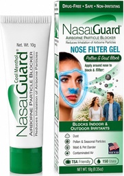 Airborne Particle Blocker Gel | Filters & Helps Block Pollen, Dust & Irritants | Indoor & Outdoor Use, Travel & Work | Drug-Free, Alcohol-Free | 150+ Uses (Cool Menthol, 10g)