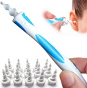 QGrips Earwax Removal Spiral Ear Wax Removal Tool, Reusable Kit, Safe Ear Cleaner with 16 Pcs Soft Flexible Replacement Tips