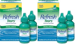 Refresh Tears Eye Drop Liquid Lubricant Bottle, 0.51 Ounce, 4 Pack