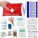 Mini First Aid Kit,124PCS Small Portable Emergency Kit for Travel