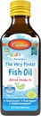 Carlson - Kid's The Very Finest Fish Oil Liquid, 800 mg Omega-3s, Norwegian, Wild-Caught Fish Oil, Omega 3 Liquid for Kids, Sustainably Sourced, Lemon, 200 ml