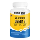 Tata 1mg 7X Strength Omega 3 Fish Oil 2700 mg | High Absorption Triglyceride Form | 1215 mg EPA + 864 mg DHA | With Vitamin E | Heart, Brain, Joint & Eye Health | 60 Softgel Capsules