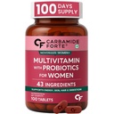 Carbamide Forte Multivitamin Tablets for Women | Multi Vitamin Supplements for Womens With Probiotics | Multivitamin Tablet for Women With 43 Ingredients To Support Energy & Health - 100 Tablets