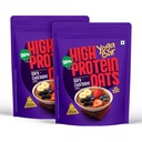 Yogabar 26g High Protein Oats 1kg, Pack of 2 , Dark Chocolate - 26g Protein per 100g &No added sugar -High Protein Oats for Gym- Premium Protein Blend with Whey Protein Powder - with Chia, Sunflower & Pumpkin Seeds & Probiotics