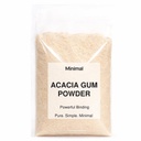 Minimal Acacia Gum Powder,400g | 100% Natural & Soluble Dietary Fiber | Food Grade, Vegan, and Gluten-Free | Ideal for Baking, Thickening, and Gut Health | Rich Prebiotic Fiber