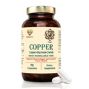 Copper Glycinate Chelate - High Bioavailability, Supports Collagen Formation and Connective Tissue Health, 90 Capsules