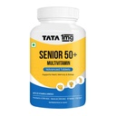 Tata 1mg Senior 50+ Multivitamin & Multimineral Veg Tablet with Calcium for Bone, Skin, Eye, Immunity, Heart & Joints, For Men & Women, Non-GMO & No Added Preservatives (Pack Of 60)