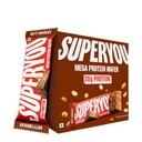 Superyou Nutty Chocolate Mega Protein Wafer Bar (Pack of 6) 20G Protein, 4.8g Fibre, No Added Sugar | Yeast Fermented |Energy Bars|Crunchy Wafer Bar|100% Vegetarian|No Palm Oil | 360g