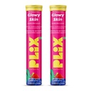 The Plant Fix Plix Glutathione Effervescent Tablets for Clear, Glowing & Youthful Skin | 600mg Glutathione, Vit E & Hyaluronic Acid | No Maltodextrin | Strawberry | Pack of 2