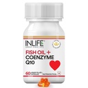 INLIFE Fish Oil Coenzyme Q10 Omega 3 Supplement, 60 Liquid Filled Caps