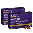 Carbamide Forte Liver Support Supplement with Milk Thistle Extract 800mg (30:1), Multivitamins & Amino Acid | Liver Detox Supplement 10 Veg Tablets (Pack of 2)