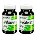 HealthAid Melatonin 3mg Supplement for Men & Women | Supports Relaxation, Restful Sleep & Healthy Sleep Cycle | 60 Tablets(Pack of 2)