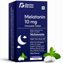 DoctorFit Melatonin 10 mg Tablets | Chewable Sleep Support Supplement | Mint Flavour | Supports Natural Sleep Cycle | Non-Habit Forming | 30 Tablets