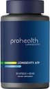 ProHealth Longevity ATP - 400 mg X 90 portions, PeakATP breveté ATP pur pour maintenir l'énergie cellulaire, la force musculaire et la fonction cognitive, soutient la santé cardiaque et l'efficacité métabolique