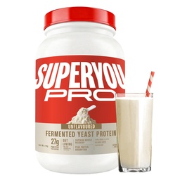 Superyou Pro Fermented Yeast Protein Isolate Unflavoured 1kg | 24g Protein/Serve | Vegan, No Bloat, Heat-Stable | Easy to Digest | Gut Friendly | PDCAAS of 1