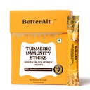 Better Alt Turmeric Immunity Sticks with Honey, Ginger & Black Pepper | 95% Curcuminoids | Daily Immunity Support |30 Sticks