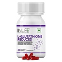 INLIFE L-Glutathione Reduced 500mg Supplement, 30 Veg Capsules