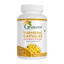 Grenera Turmeric Capsules (Haldi with Black Pepper) 120 Veg Capsules, Curcumin Supplement, 650 mg each