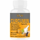 HXN Curcumin Tablets With Piperine (Bioperine), Turmeric Powder (95% Curcuminoids), Ginger, Vitamin C, Zinc, COQ10 For Immunity Booster And Antioxidant Supplement–60 Tablet (No Capsules Pack1)