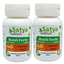 Curcuma Longa (Haldi, Curcumin, Turmeric) Extract Capsules | Highest Potency, 100% Herbal Product | Pack of 60 X 500 mg. Veg. Capsules (Pack of 2 Bottles)