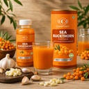 COMFORT Sea Buckthorn Himalayan Pulp,300 ML (PACK OF 1) Concentrate 50 Glasses Made for Your Total Body Care & Wellness Rich in Natural Vitamin C, Omega 3 6 7 9 Antioxidants Immunity, Skin Glow & Gut Health Support For Men & Women Juice Seabuckthorn