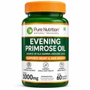 Pure Nutrition Evening Primrose Oil Capsules | Pure & Cold Pressed Primrose Oil Capsules | Evening Primrose Oils | Supplement for Hormonal Balance, Immunity & Skin Health | Supports Joint & Brain Health - 60 Liquid Fill Capsule