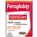 Feroglobin B12 Capsules for Iron, Haemoglobin & Red Blood Cell Formation (Monthly Pack) | Iron, Folic Acid, Vitamin B12, B6 & Zinc | Supports Energy Release & Vitality | Gluten Free | 30 Capsules