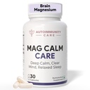 Autoimmunity Care MAG CALM CARE – Magnesium L-Threonate + Bisglycinate with Vitamin B6 (P5P) | Brain Health Supplement for Memory, Cognitive Health, Focus, Calm & Sleep | Muscle & Nerve Support | 30 Caps (10 doses)