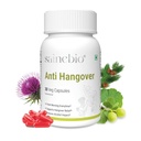 Sainebio Anti-Hangover Capsules | With Caffeine, N-Acetyl Cysteine, Milk Thistle & Herbal-Amino Blend | Natural Hangover Relief, Liver Detox, Rapid Hydration & Energy Support | Zero Sugar | 30 Capsules
