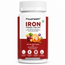 Fixuphealth Chelated Iron Supplement for Women | Folic Acid, Vitamin B12, Vitamin C, Zinc, Beetroot & Carrot Extract | High Absorption Iron Tablets for Women | (60 Tablets)