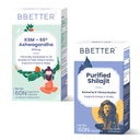 BBETTER KSM 66 Ashwagandha & Purified Shilajit Capsules - Natural Strength & Vitality Boost