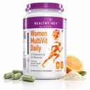 HealthyHey Nutrition MultiVitamin for Women - Multi-Vit Daily - 13 Vitamins & 12 Minerals - 90 Vegetable Capsules