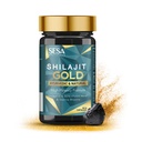 SESA Shilajit Gold 60 Capsules with 60%+ Fulvic Acid 100% Natural Ayurvedic Shilajit Extract Helps Boost Stamina & Strength, 60 Capsules