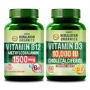 Vlado's Himalayan Organics Methylcobalamin Vitamin B12 1500mcg 90 Tablets+ Vitamin D3 10000IU - Chewable Vitamin D Tablets 60 Tablets