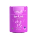Biotin Hair, Skin & Nail Gummies with DHT Blocker | Reduces Hair Fall, Supports Glowing Skin | Biotin, Zinc, Hyaluronic Acid, Folic Acid & Vitamins A C D E | 100% Sugar Free | Blueberry Flavour | 30 Gummies