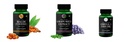 Haldi-oil-vegetarian-capsules, Grape-seed-extract-60-vegetarian-capsules, Fish-oil-capsules Combo | Convenient Nutrition & Wellness Routine | Multi-Product Pack