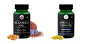 Flax-seed-oil-vegetarian-capsules, Fish-oil-double-strength Combo | Convenient Nutrition & Wellness Routine | Multi-Product Pack