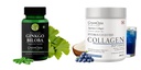 Ginkgo-biloba-vegetarian-capsules, Marine-collagen-peptides-powder-blueberry Combo | Convenient Nutrition & Wellness Routine | Multi-Product Pack