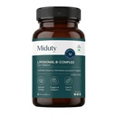 Miduty Liposomal B-Complex | Methylated Vitamin B-Complex with 8 Bioactive B-Vitamins, Quatrefolic, Choline, ALA, KSM-66, Mg & L-Theanine | Daily Energy, Stress & Focus Support for Men & Women | 60 Veg Caps