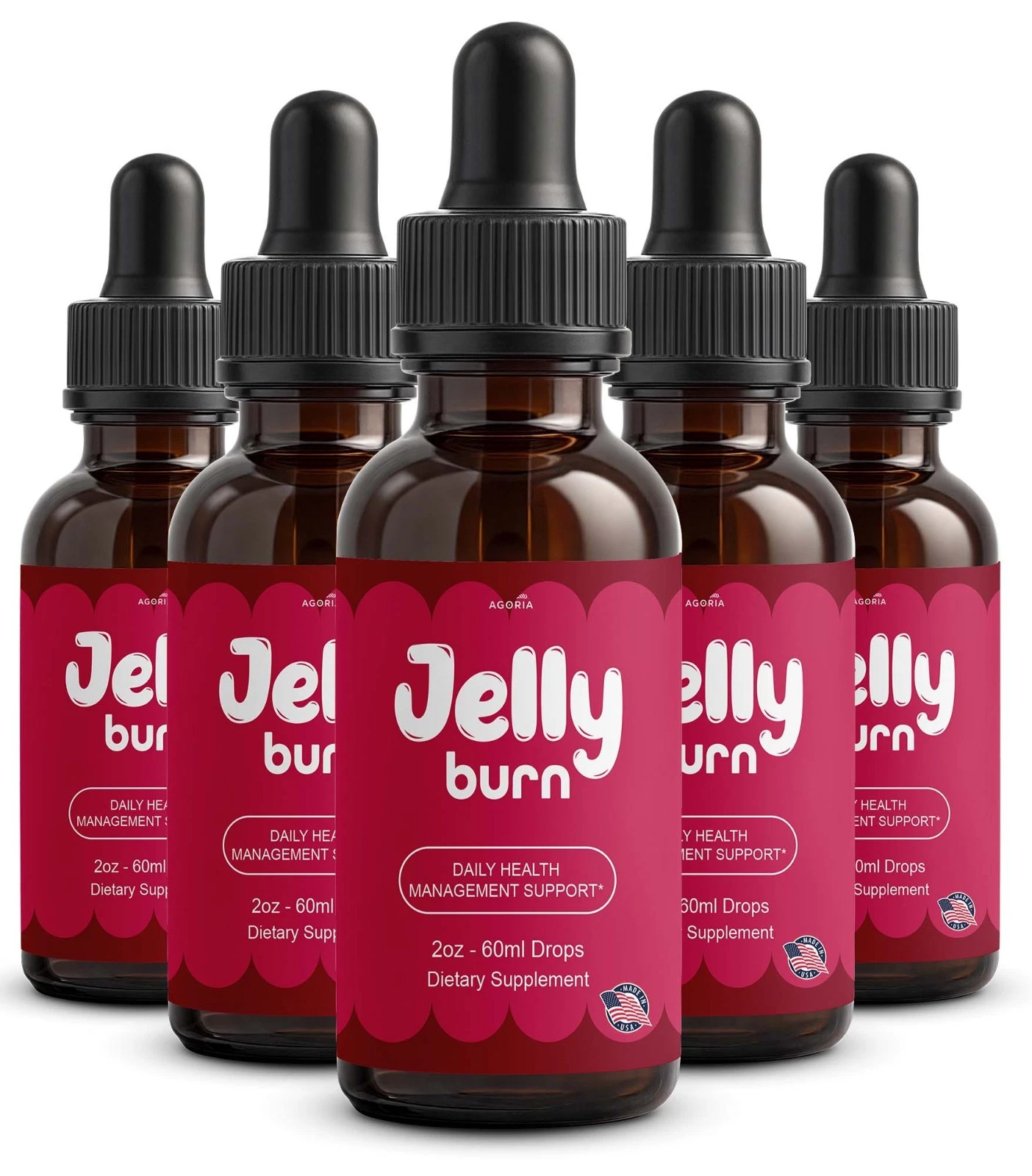 (5 Pack) Jelly Burn Advanced Weight Management Drops, JellyBurn Drops