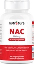 NAC Supplement N-Acetyl Cysteine Liver Supplement with Selenium & Molybdenum for Liver Health | N-Acetyl Cysteine 600 mg 100 Capsules