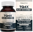 20 % Thymoquinone Black Seed Oil Extract Capsules - TQ-Advanced 4X®: Potent Thymoquinone Concentration Disponible - 60:1 Concentré à partir de Nigella Sativa, forme brute, végétalien, bouteille de verre (60 capsules)