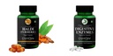 Haldi-oil-vegetarian-capsules, Digestive-enzymes-60-vegetarian-capsules Combo | Convenient Nutrition & Wellness Routine | Multi-Product Pack