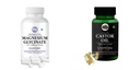 Magnesium-glycinate-forte-tablets, Castor-oil-vegetarian-capsules Combo | Convenient Nutrition & Wellness Routine | Multi-Product Pack